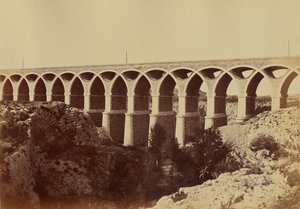 Viadukten i Saint-Chamas af Édouard Baldus