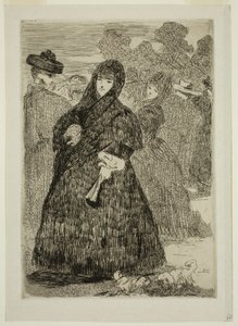 Ved Prado af Edouard and Bracquemond Felix Joseph Auguste Manet