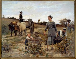 Hjørne af vin i Languedoc Maleri af Edouard Debat Ponsan (1847-1913) 1886 Søn. 2,02x2,6 m Nantes, Musee des Beaux Arts