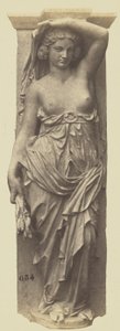 Karyatide af Victor Vilain, Udsmykning af Louvre, Paris af Edouard Denis Baldus