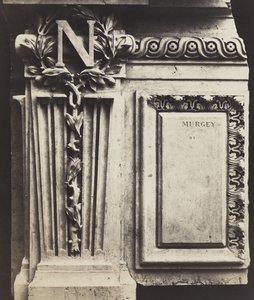 Dekorativt element, New Louvre, ca. 1856 (albumin sølvtryk fra glasnegativ) af Edouard Denis Baldus
