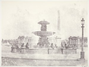 Springvand, Place de la Concorde, Paris af Edouard Denis Baldus