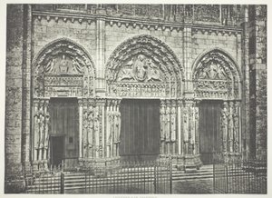 Hovedportal, katedralen i Chartres af Edouard Denis Baldus