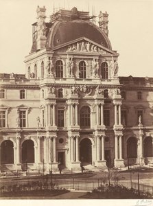 Udsigt over Louvre af Edouard Denis Baldus