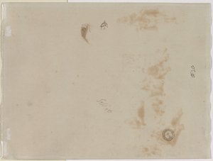 Skitse af en mand med løftet arm og skitse af en hjelm, 1878. af Jean Baptiste Edouard Detaille