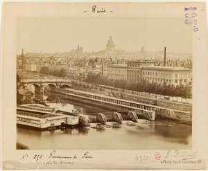 Udsigt over Louvre, Paris, ca. 1865-1900 (foto) af Edouard Dontenville