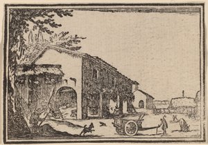 Gård til en gård af Edouard Eckman after Jacques Callot