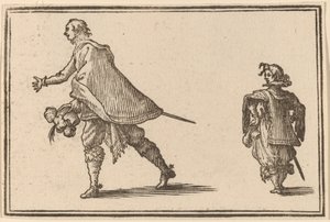 Gentleman og hans side af Edouard Eckman after Jacques Callot