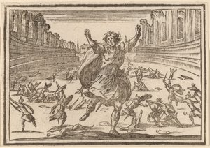 Træfning i et romersk cirkus af Edouard Eckman after Jacques Callot
