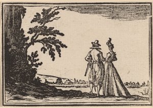 Promenaden af Edouard Eckman after Jacques Callot