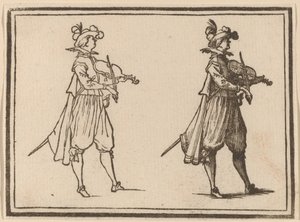Violinist af Edouard Eckman after Jacques Callot