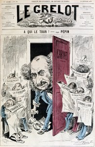 (Tegnefilm om aviscensur) - af Pépin, i "" Le Grelot"" af 18/02/1877