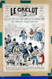 Omslag til "" Le Grelot"", nummer 1323, Satirisk i farver