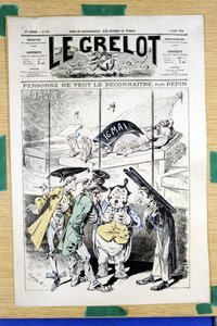 Omslag til "" Le Grelot"", nummer 360, Satirisk i farver af Edouard Guillaumin Pepin