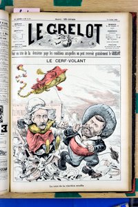 Cover af "" The Grelot"", Satirisk i farver af Edouard Guillaumin Pepin