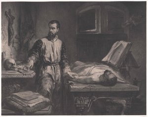 Andrew Vesalius af Edouard Jean Conrad (after) Hamman