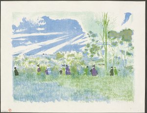 Across the Fields, planche tre fra Landscapes and Interiors