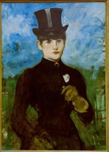 Amazon, blå baggrund af Édouard Manet