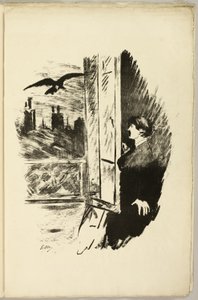 Ved vinduet ("Åbn her, jeg smed skodden..."), fra The Raven (Le Corbeau) af Édouard Manet