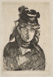 Berthe Morisot, 1872. af Édouard Manet