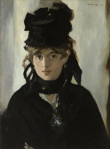 Berthe Morisot med en buket violer, ca. 1880 af Édouard Manet