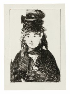 Berthe Morisot i sort af Édouard Manet