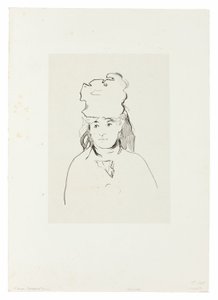 Berthe Morisot i silhuet af Édouard Manet