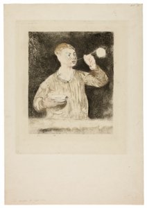 Dreng blæser sæbebobler af Édouard Manet