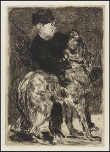 Dreng med hund, 1862 af Édouard Manet