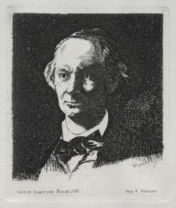 Charles Baudelaire, 1869. af Édouard Manet