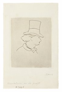 Charles Baudelaire, I profil II af Édouard Manet