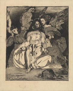 Død Kristus med engle (Christ aux anges) af Édouard Manet