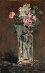 Blomster i en krystalvase af Édouard Manet