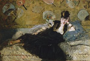Fransk:  La dame aux éventails Kvinde med vifter af Édouard Manet