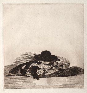 Frontispice til en udgave af raderinger: Hat og guitar af Édouard Manet