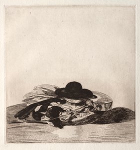 Frontispice til en udgave af Etchings: Hat and Guitar af Édouard Manet