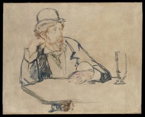 George Moore (1852-1933) på caféen af Édouard Manet
