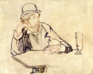 George Moore 1852-1933 på Caféen, 1878 eller 1879 af Édouard Manet
