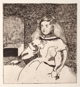 Infanta Margarita, efter Velázquez af Édouard Manet