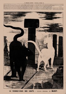 Kattenes møde, 1869. af Édouard Manet