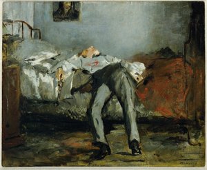 Selvmord ... (olie på lærred) af Édouard Manet