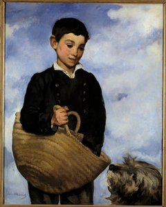 Barn med hund Maleri af Edouard Manet (1832-1883) af Édouard Manet