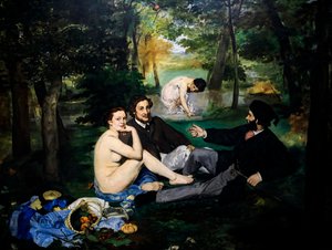 Frokost på Græsset også Badning derefter Den firkantede del af Édouard Manet