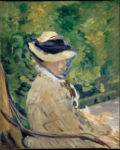 Madame Manet (Suzanne Leenhoff, 1829-1906) i Bellevue af Édouard Manet