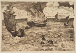 Marine, 1865-66. af Édouard Manet