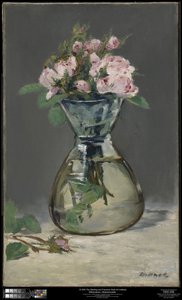 Mosroser i en vase af Édouard Manet