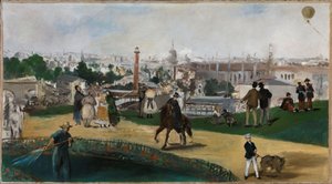 Norsk bokmål:  Udsigt over Verdensudstillingen i 1867 i Paris Udsigt over Verdensudstillingen i 1867 af Édouard Manet