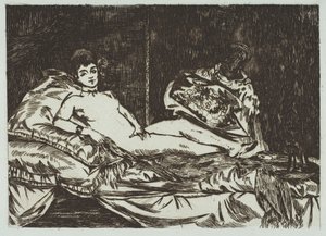 Olympia stor plade, januar-maj 1867. af Édouard Manet