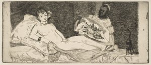 Olympia lille tallerken, 1867. af Édouard Manet
