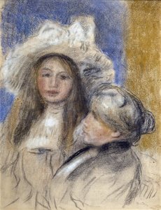 Portræt af Berthe Morisot (1841-1895) og hans datter (Julie Manet af Édouard Manet